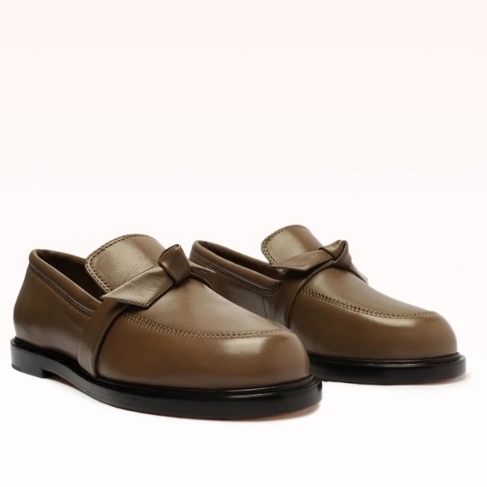 NWT$450 ALEXANDRE BIRMAN Clarita Chunky Leather Loafers In Trout color Sz 39 (9) - Picture 2 of 16